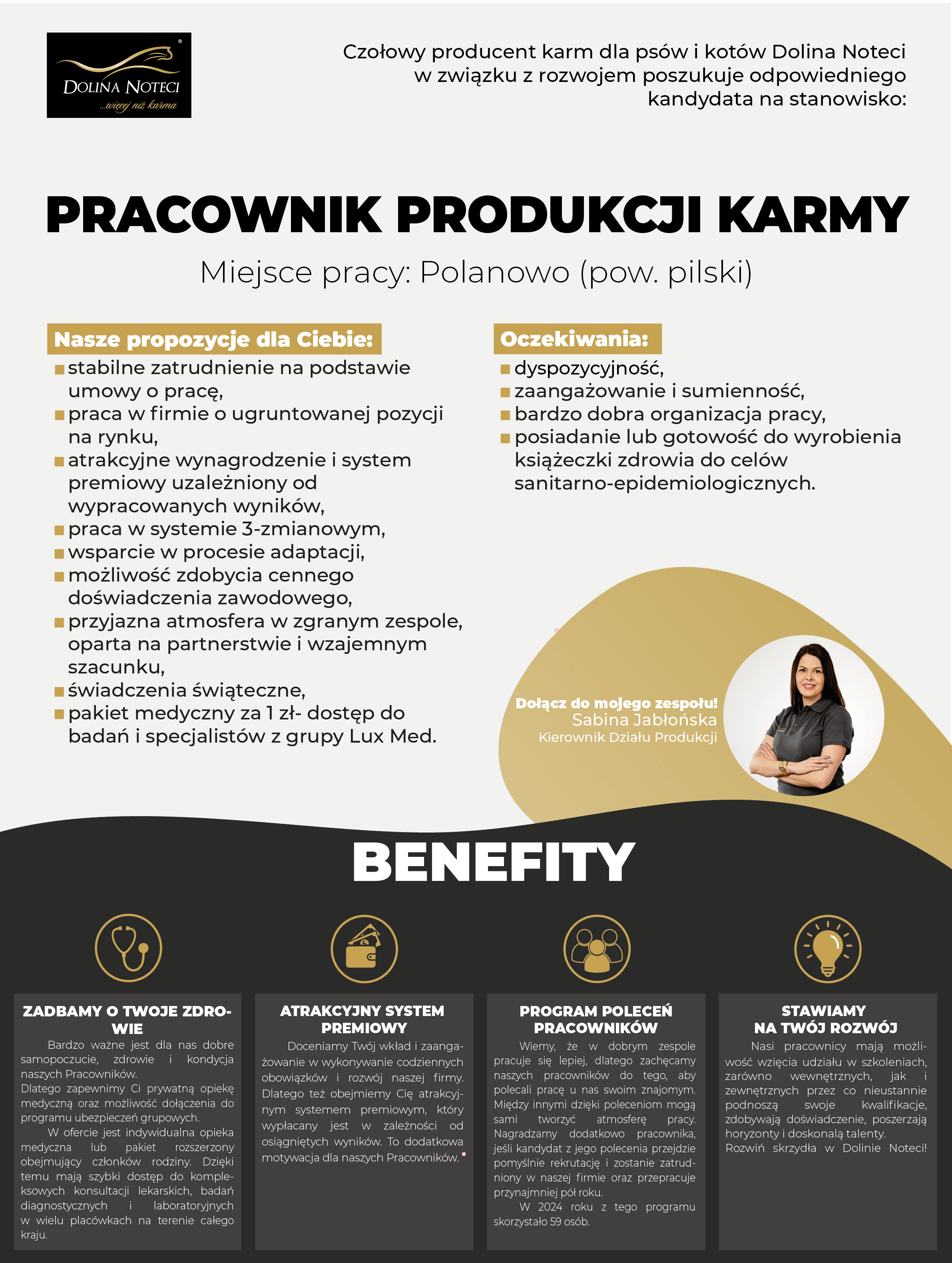 Pracownik produkcji karmy
